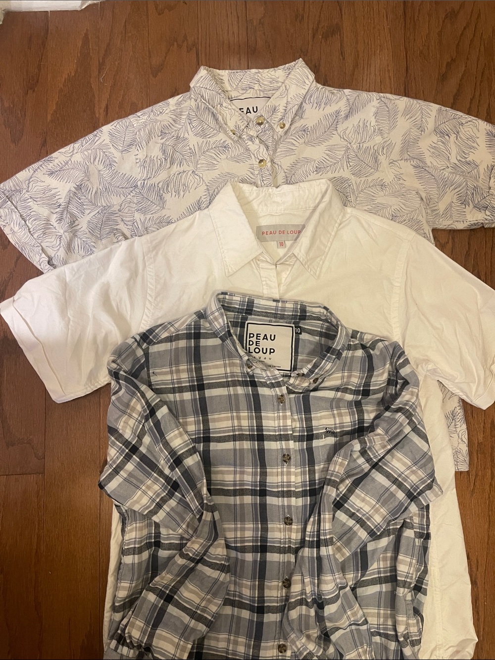 Bundle of 3 Peau de Loup Button Up Shirts